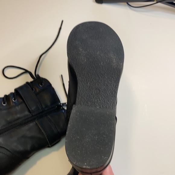 Style and Co. black faux leather combat boots - Picture 10 of 12